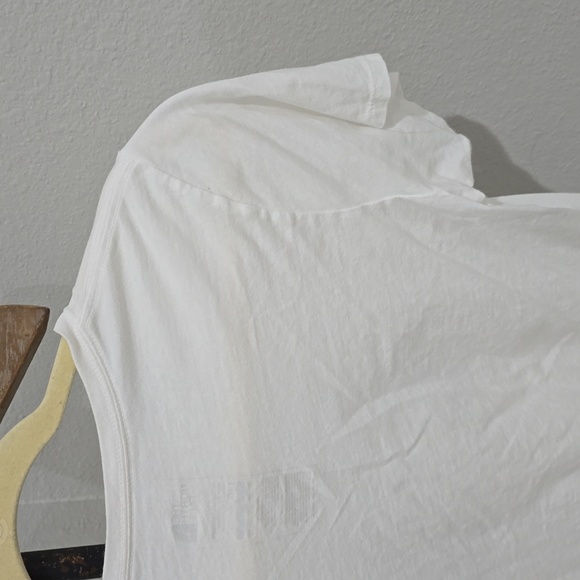 The North Face Women's White Short Sleeve Tee Black Logo T-Shirt Medium - Picture 9 of 11